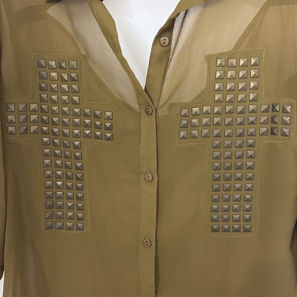 Cross Studded Button Down - image 2